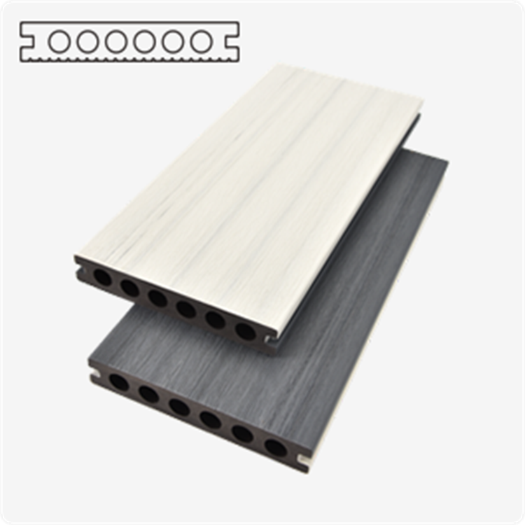 wood plastic decking is the latest WPC decking produced by modern co-extrusion technology popularly in oversea