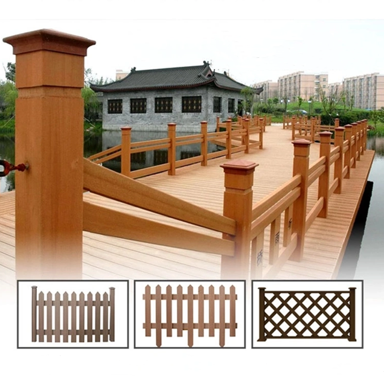 Waterproof wood plastic composite railing customized composite fence panels hot sell in France