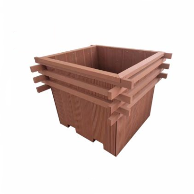 Outdoor decoration wood plastic composite flower pot raised bed kit popular in England